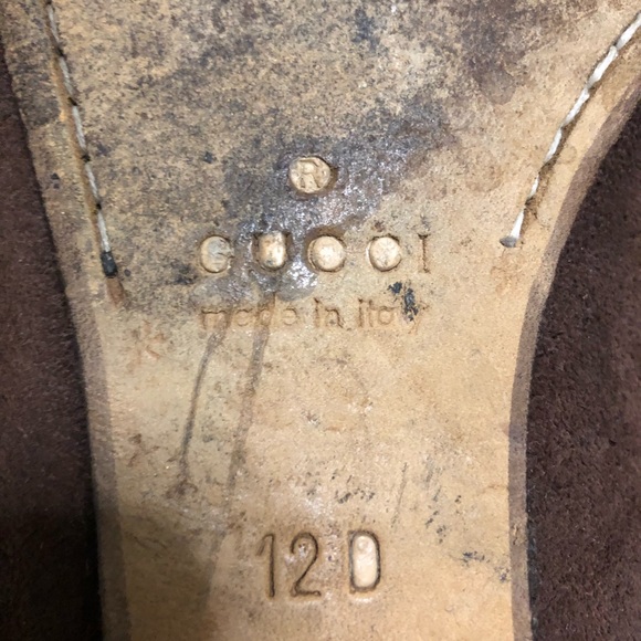 $295 LNNB BROWN SUEDE MENS GUCCI SHOES